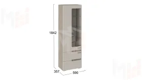 Шкаф для посуды Фьюжн - ТД-260.07.25  Бежевый, Дуб Сонома трюфель