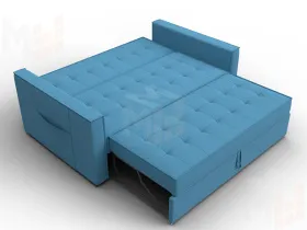 Диван прямой Лига-104 (140) ( Амур 10 голубой )