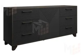 Комод Копенгаген (венге/черный матовый)