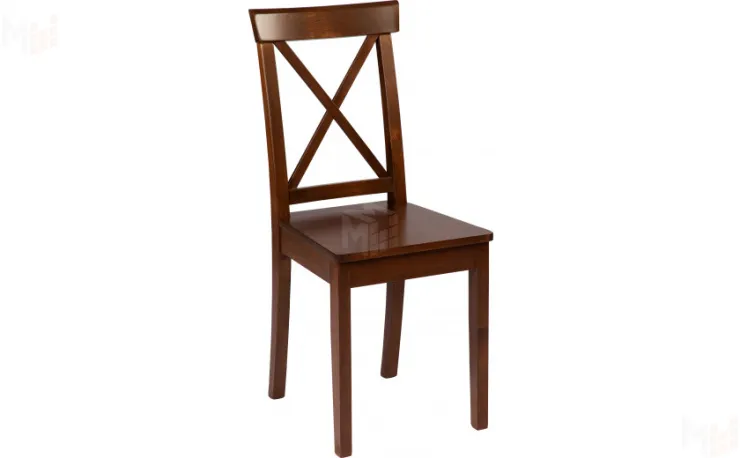 Стул деревянный с жестким сиденьем Бергольф Темный орех