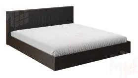 Кровать Копенгаген 1,6 (с настилом) (венге/черный матовый)