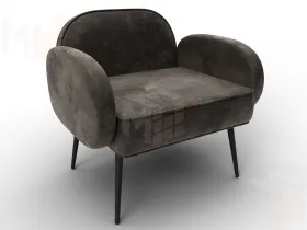 Кресло Лига-086 ( велюр NUVOLA 31 коричневый )