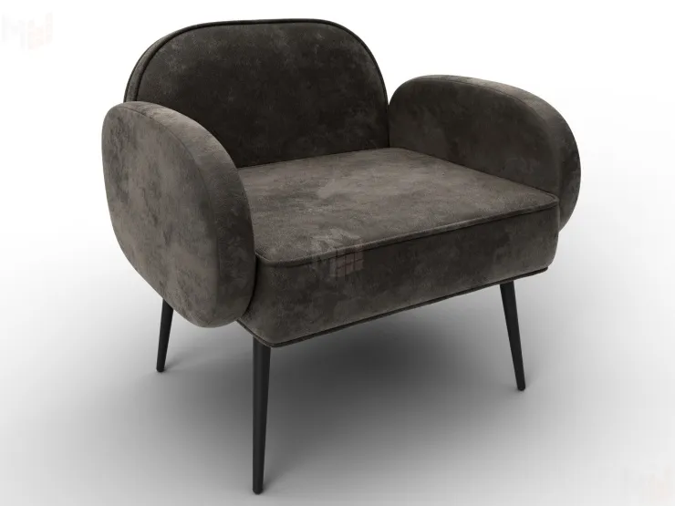 Кресло Лига-086 ( велюр NUVOLA 31 коричневый )