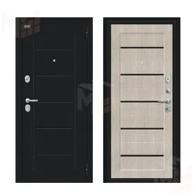 Входная металлическая дверь Борн Букле черное/Cappuccino Veralinga