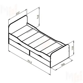 Подростковая кровать Дельта - 19 ДР