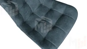 Стул BOSTON  Белый муар, Велюр V006 бирюзовый