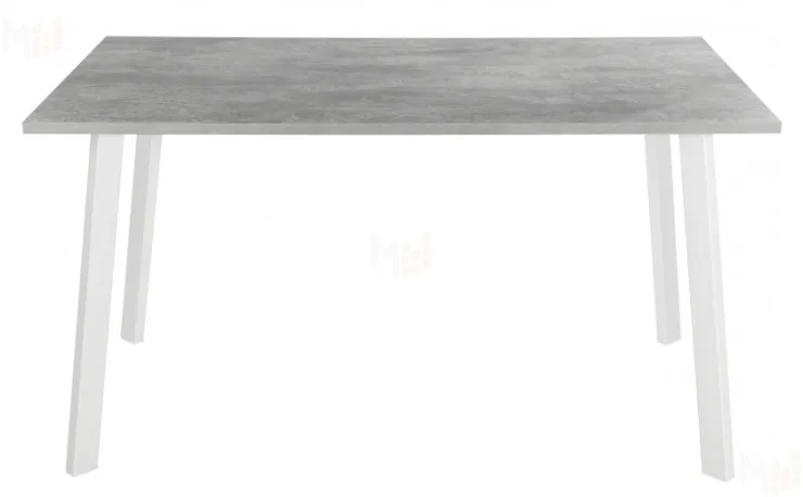 Стол Лаки Лофт 140 Бетон / Белый