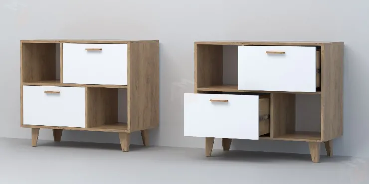 Тумба Т-1 на ножках Эго Дуб Крафт Золотой/Белый Глянец