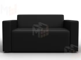 Диван прямой Лига-093 ( Черный )