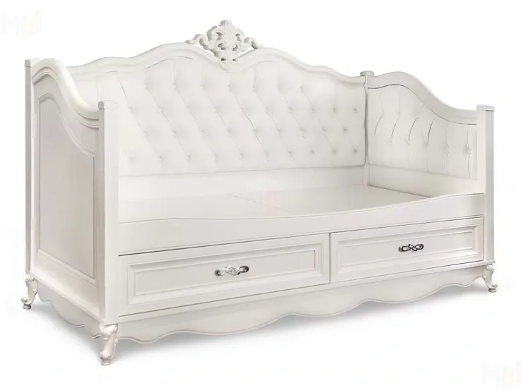 Диван кровать Мишель белый матовый