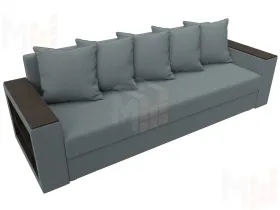 Диван прямой Дубай Лайт полки слева ( Серый )