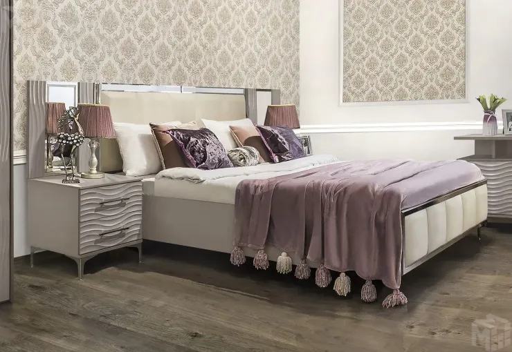 Кровать Гравита 160x200 см серый камень глянец