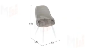 Стул Толедо тип 1 Белый матовый / тк. №226/ тк.221