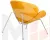 Кресло дизайнерское DOBRIN EMILY (желтая ткань AF13, хромированная сталь)