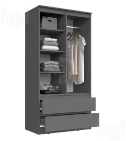 Шкаф Челси 2-х ств (графит)