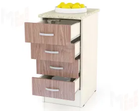 Шкаф нижний с четырьмя ящиками Клер ШН4Я 400