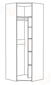Шкаф для одежды угловой Амели 13.131