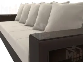 Диван прямой Дубай Лайт ( Бежевый\Коричневый )