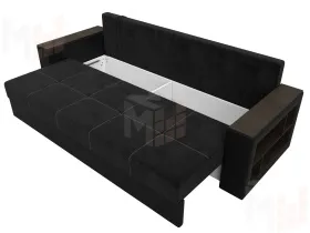 Диван прямой Дубай Лайт ( Черный\Черный )