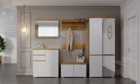Прихожая ГРЕТТА   Дуб Крафт золотой - Белый №6