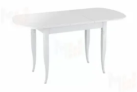 Стол раскладной Хоста с резными опорами Белый