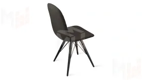 Стул Шерри К3 Черный муар, Велюр Confetti Stone