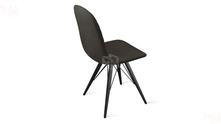 Стул Шерри К3 Черный муар, Велюр Confetti Stone