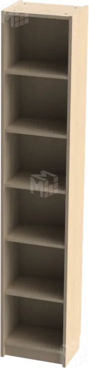 S00340 Варма 40 стеллаж 38х198х28 шпон дуб, беленый