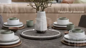 Стол обеденный Райнер Тип 1 Белый, Ателье темный