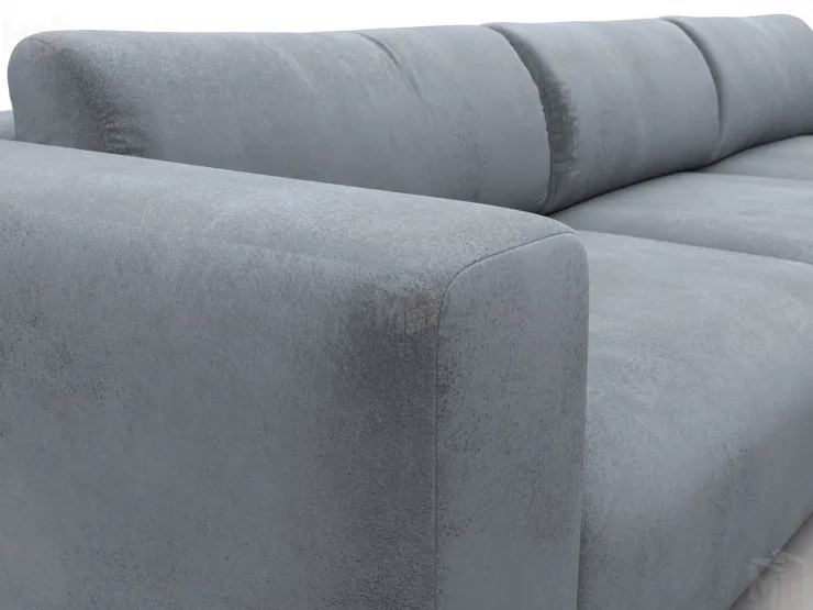 Диван угловой Лига-066 НПБ Лонг угол правый ( TOWER 10 серый )