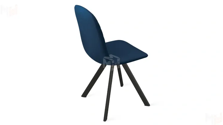 Стул Шерри К2 Черный муар, Велюр Confetti Blue