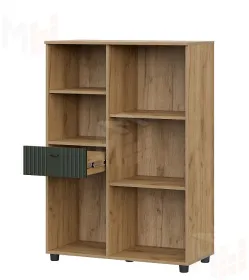 Тумба многофункциональная Милан Дуб Золотой/Олива Софт