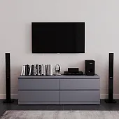 S01071 Варма 4Д комод 160х54х40, серый