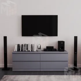 S01071 Варма 4Д комод 160х54х40, серый