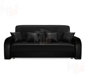 Диван книжка Престиж 120 (кожзам черный)