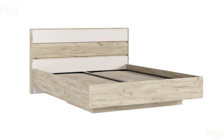 Роджина Кровать парящая 1,6м с ПМ с подсветкой (Кашемир/Дуб Крафт серый, Дуб Крафт серый)