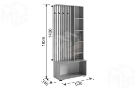 Прихожая Бери дуб крафт золотой/белое дерево