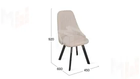 Стул Франк (паук) исп. 2 - ДП2-30 Черный матовый/Catania Ivory (бежевый)