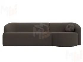 Диван прямой Лига-027 угол правый ( Амур коричневый )