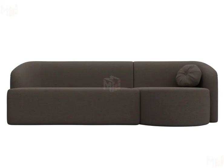 Диван прямой Лига-027 угол правый ( Амур коричневый )