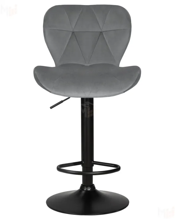 Стул барный DOBRIN BARNY BLACK (серый велюр (MJ9-75))