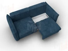 Диван прямой Лига-100 НПБ ( BRUT 11 синий )