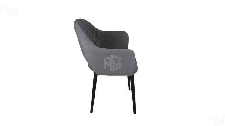 Стул София Т6 Черный муар, Велюр D016 темно-серый