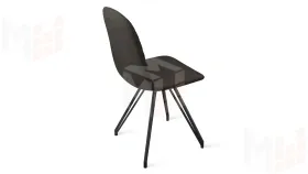 Стул Шерри К4 Черный муар, Велюр Confetti Stone