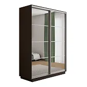 Шкаф-купе Оптим 2-х дверный 4 секции Зеркало 160 см. 1 штанга, 7 полок