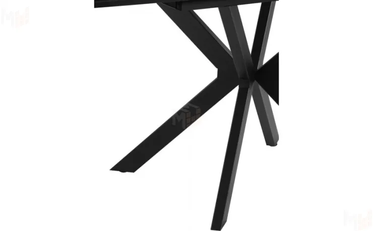 Стол раскладной стеклянный Твин Лофт 130 Чёрный