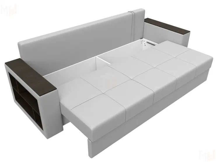 Диван прямой Дубай Лайт полки слева ( Белый )