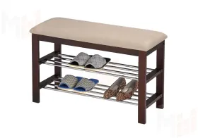 Обувница-скамья SR-0628 (Бежевая искусств. кожа)