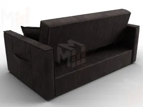 Диван прямой Лига-104 (140) ( BRUT 17 коричневый )