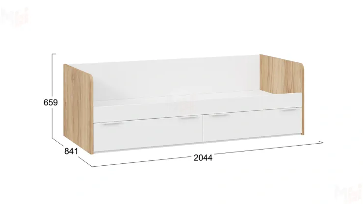 Кровать Порто - ТД-393.12.01 Белый